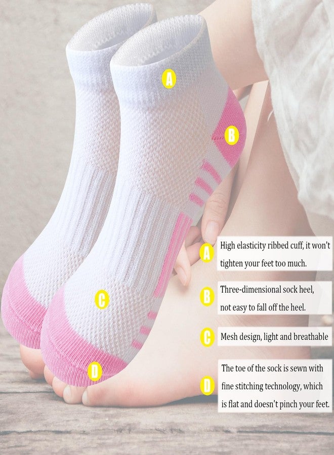 Bemeol Girls Socks 12 Pairs Ankle Socks Girls Athletic Cotton Sports Low Cut Sock for Little Big Kids(10-14 Years) - Image 3